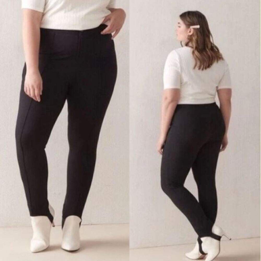 J. Crew Mid-Rise Elastic Waist Slim Stirrup Sweater Pant CF261 Black Size L NWT
